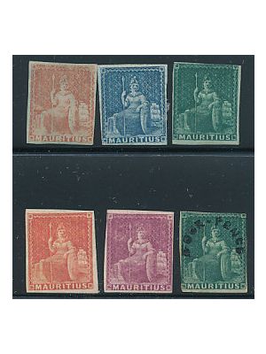MAURITIIUS (7-12), F-VF, some og - 424208